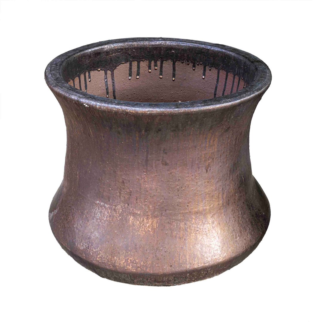 Flared Mouth Round Bronze Pot