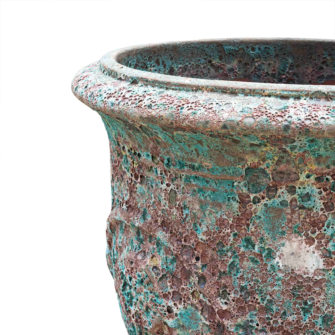 Single Antique Glazed Rice Flower Pot