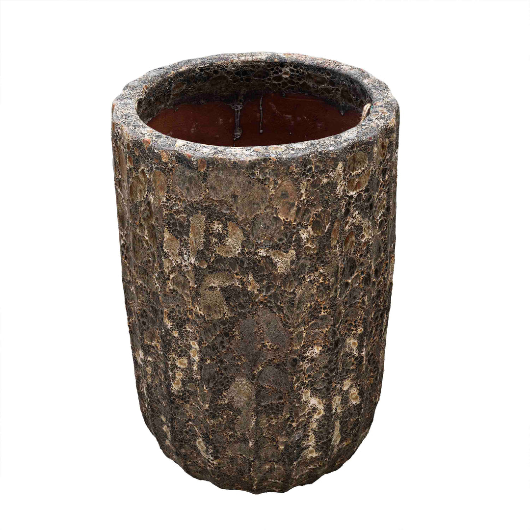 Atlantic Grey Glazed Cylindrical Pot