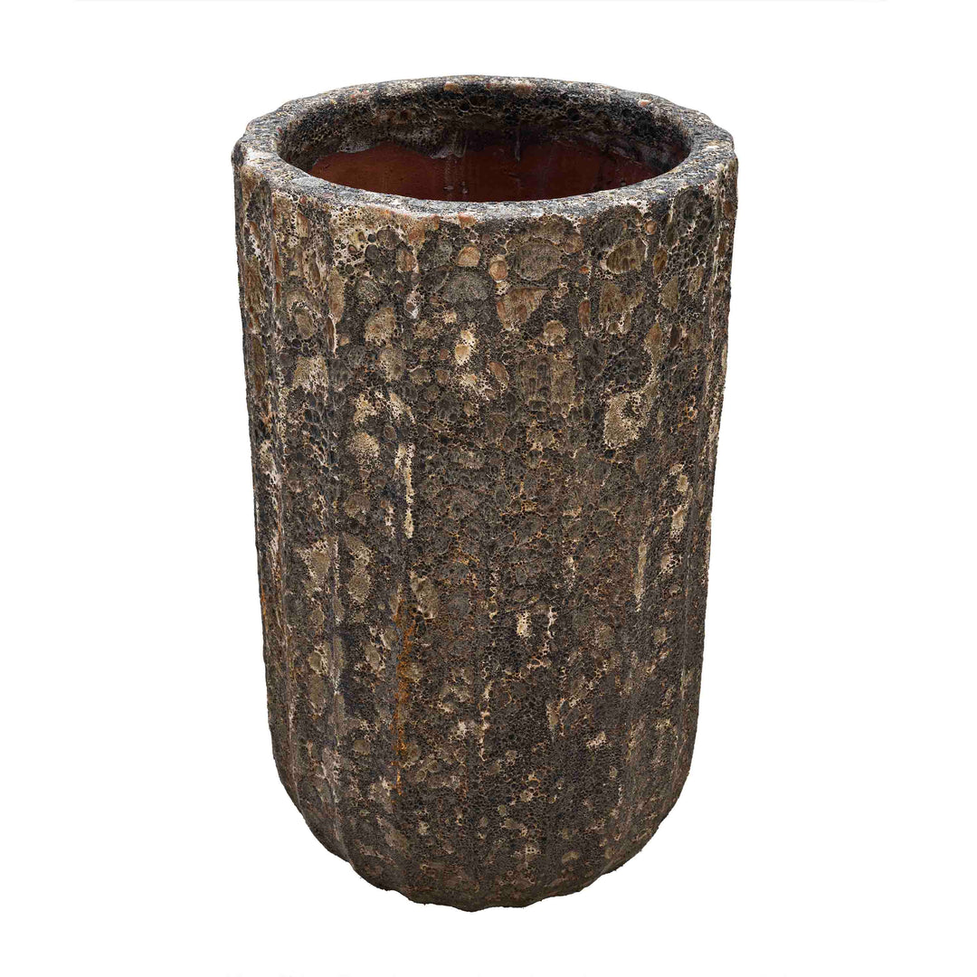 Atlantic Grey Glazed Cylindrical Pot