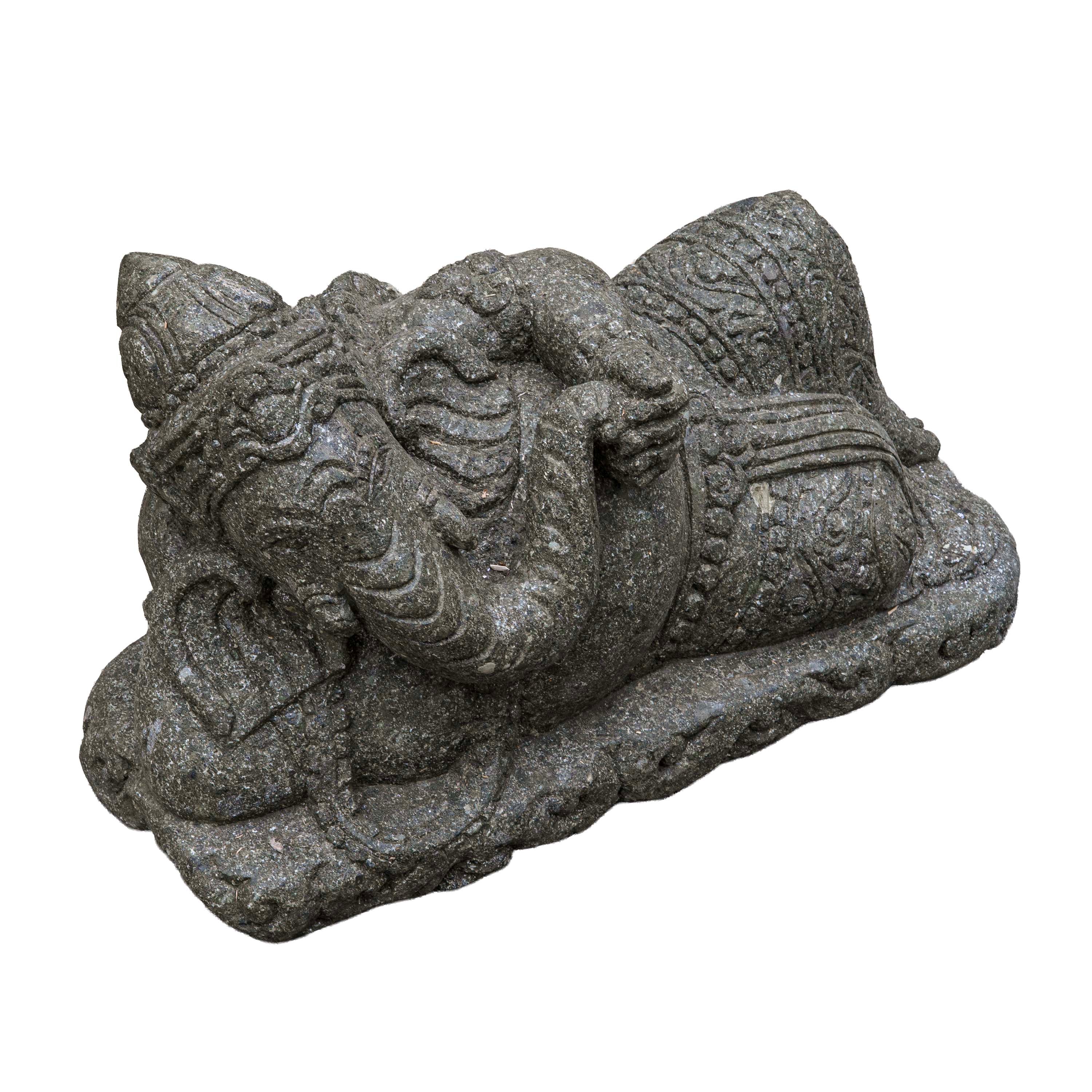 Reclining Ganesha Handcarved Sculpture