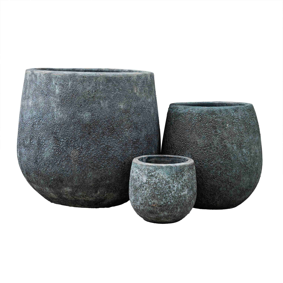 Grey Bubble Round Pot