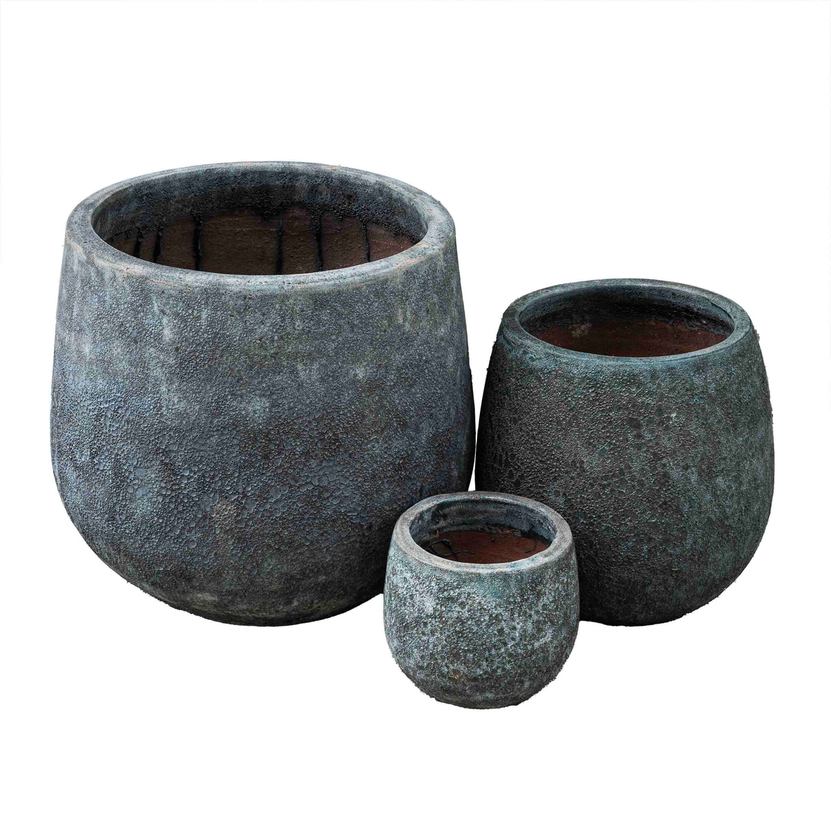 Grey Bubble Round Pot