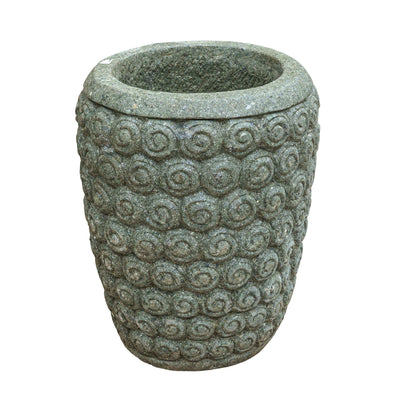 Green Stone Handcarved paras Pot Circled