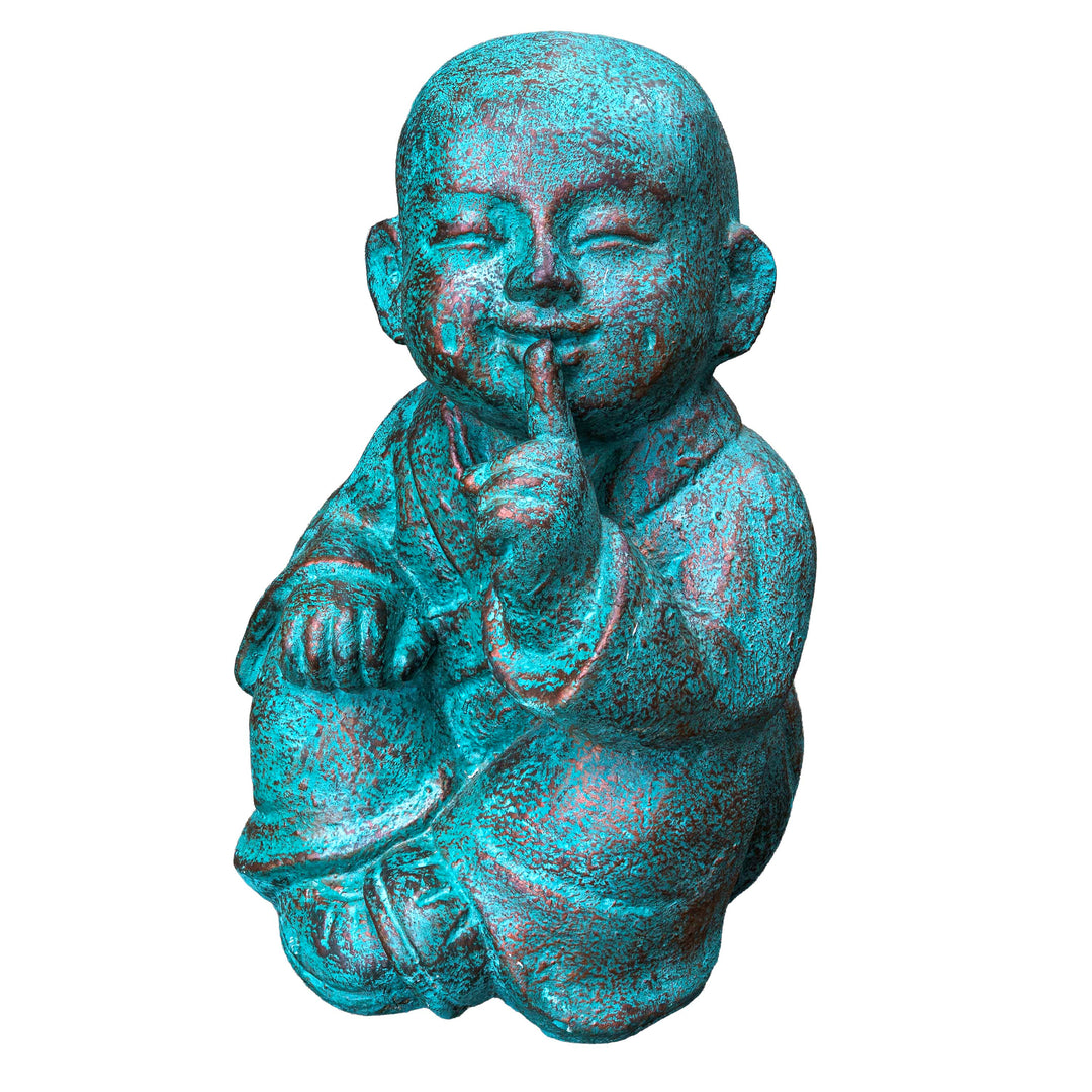 Speak No Evil Patina Monk Scultpure