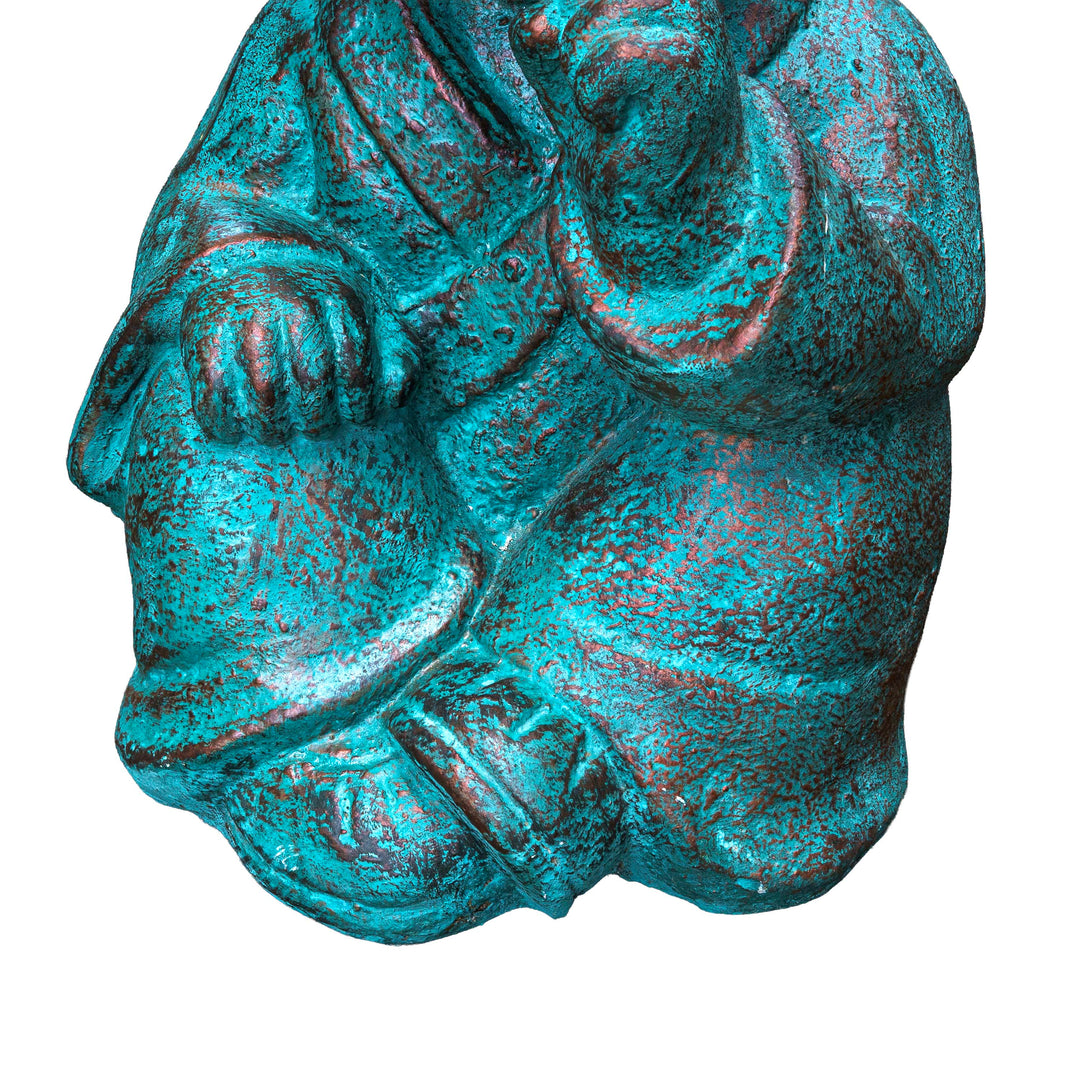 Speak No Evil Patina Monk Scultpure