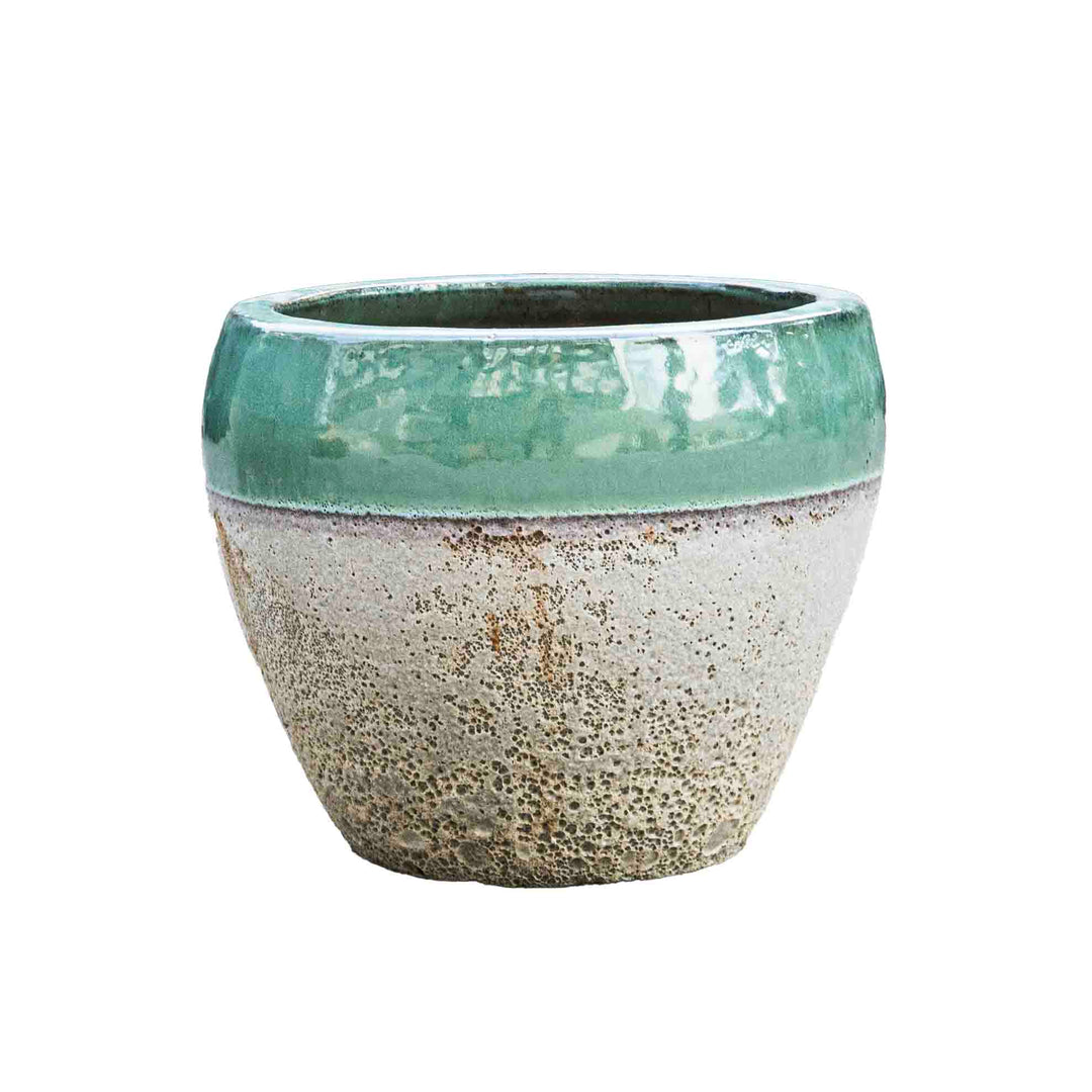 Atlantic Glazed Teal Pot