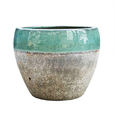 Atlantic Glazed Teal Pot