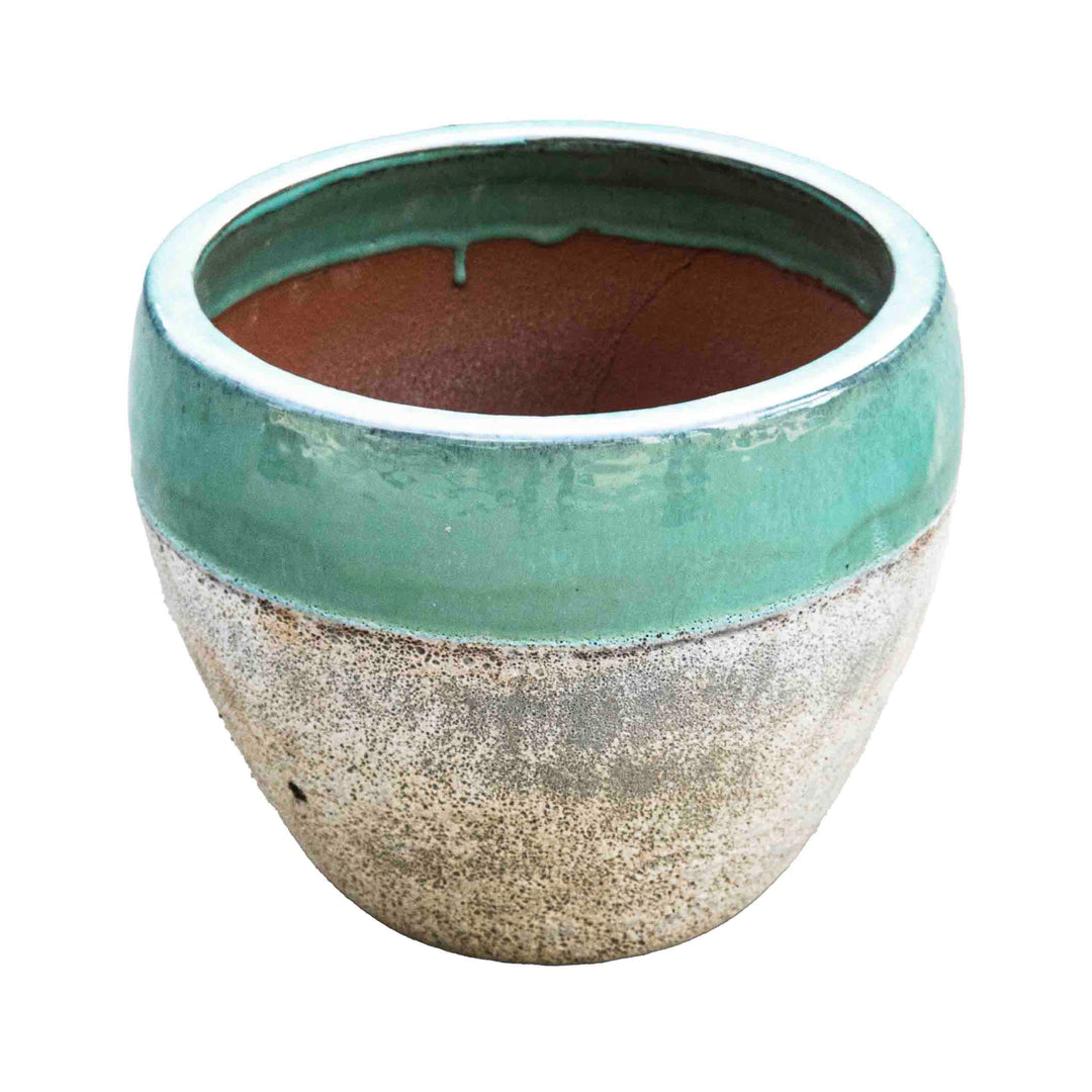 Atlantic Glazed Teal Pot