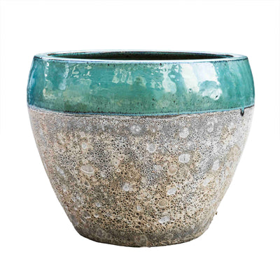 Atlantic Glazed Teal Pot