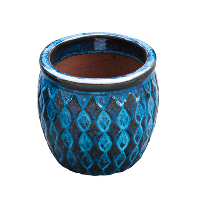 Outdoor Glazed Azul Pot