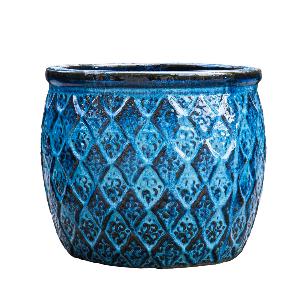 Outdoor Glazed Azul Pot