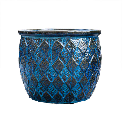 Outdoor Glazed Azul Pot