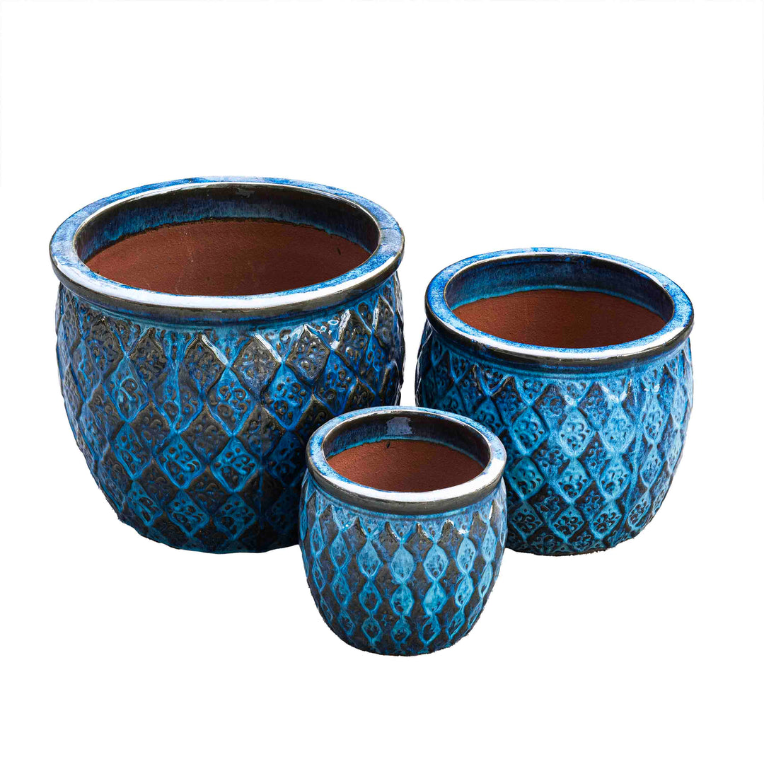 Outdoor Glazed Azul Pot