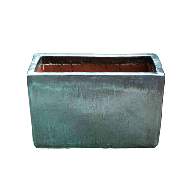 Outdoor Glazed Rectangular Pot