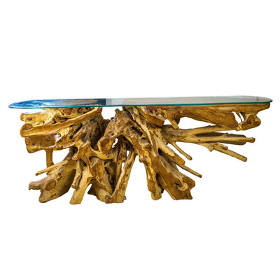 Colette Elongated Console with Glass