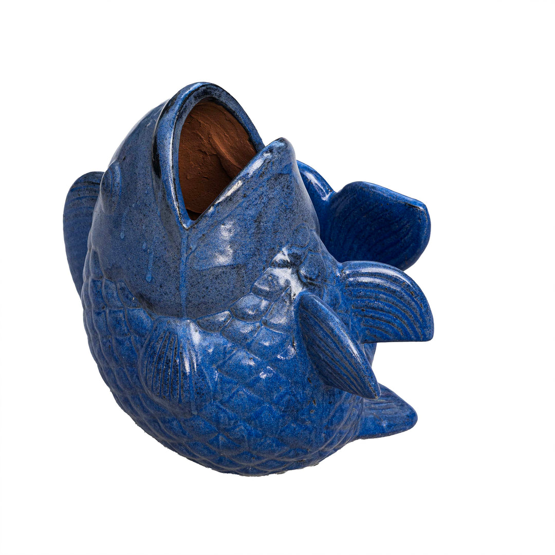 Outdoor Glazed Fontana Fish Pot