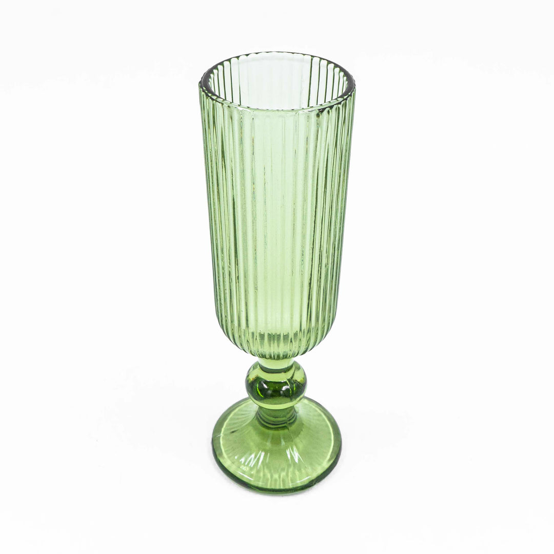 Layla Fluted Sling Glass - Green