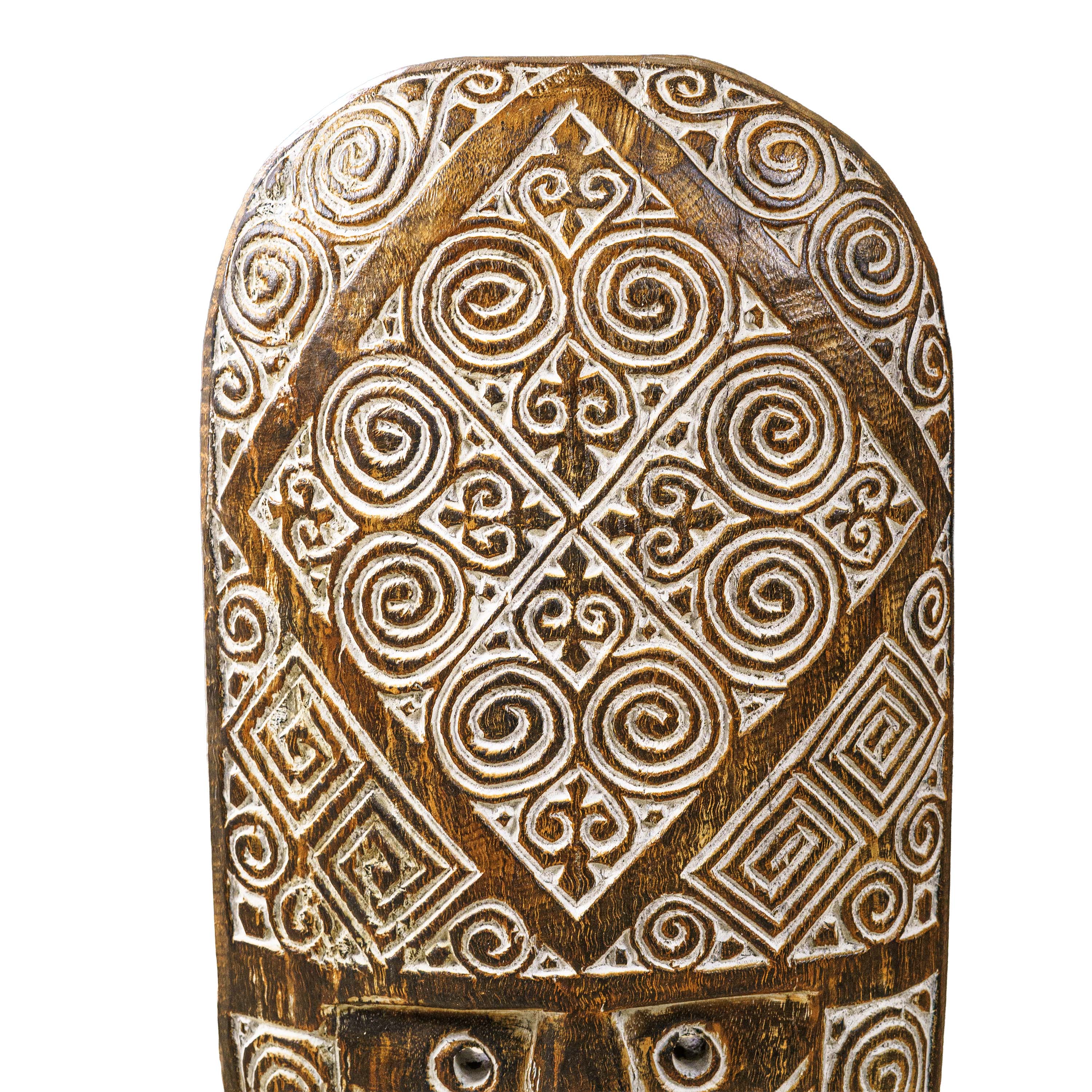 Handcarved Wooden Oval Shaped Mask