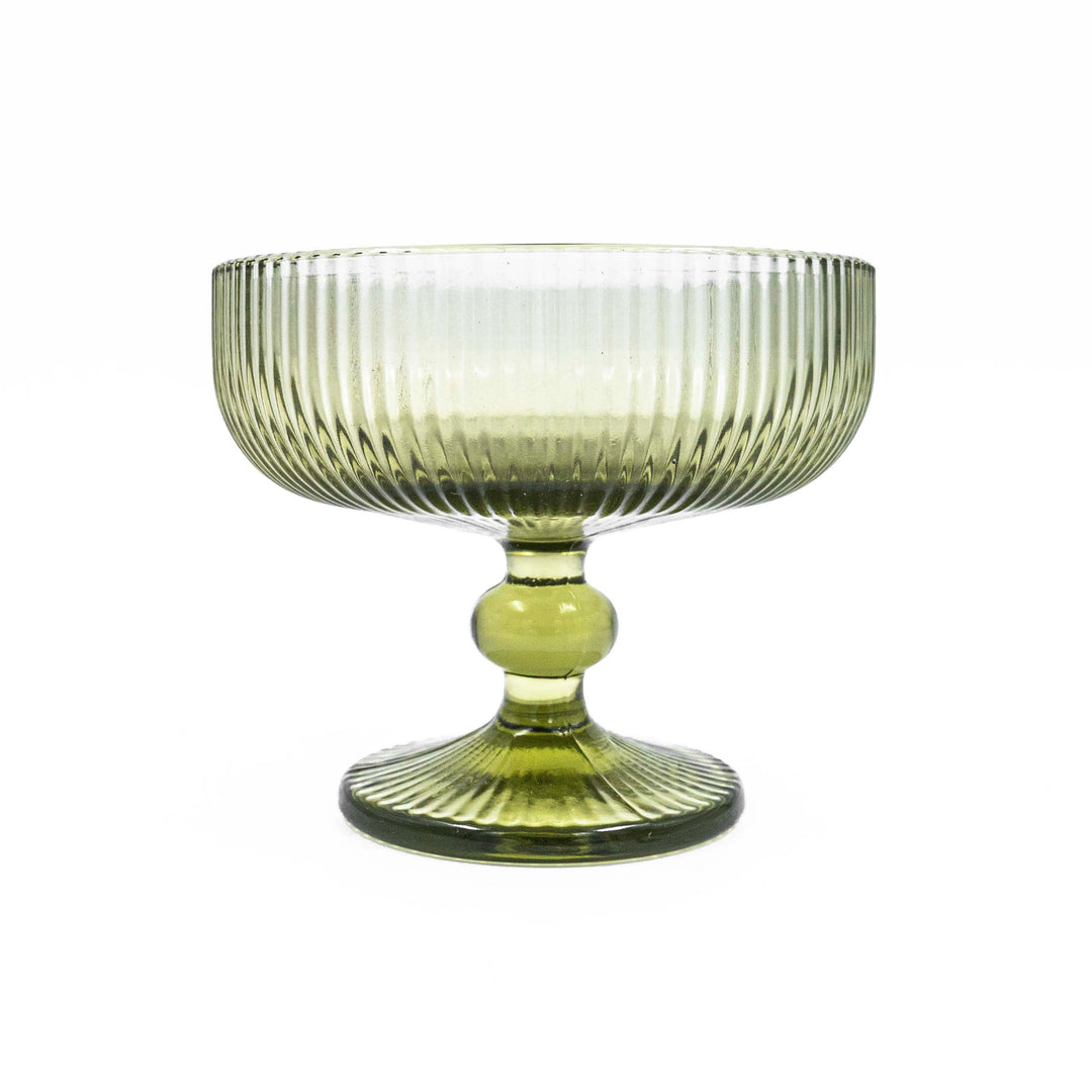 Layla Martini Fluted Glass - Green