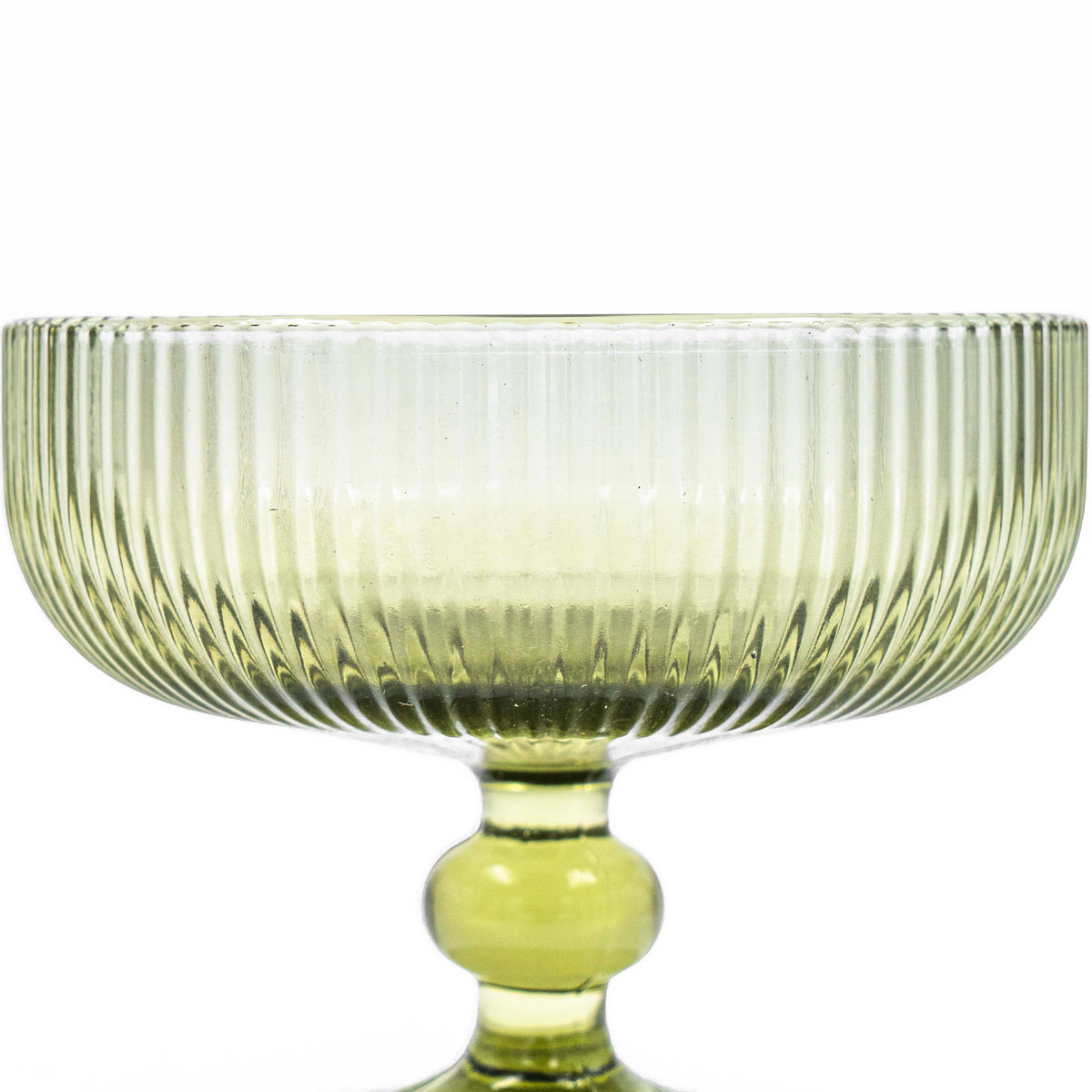 Layla Martini Fluted Glass - Green