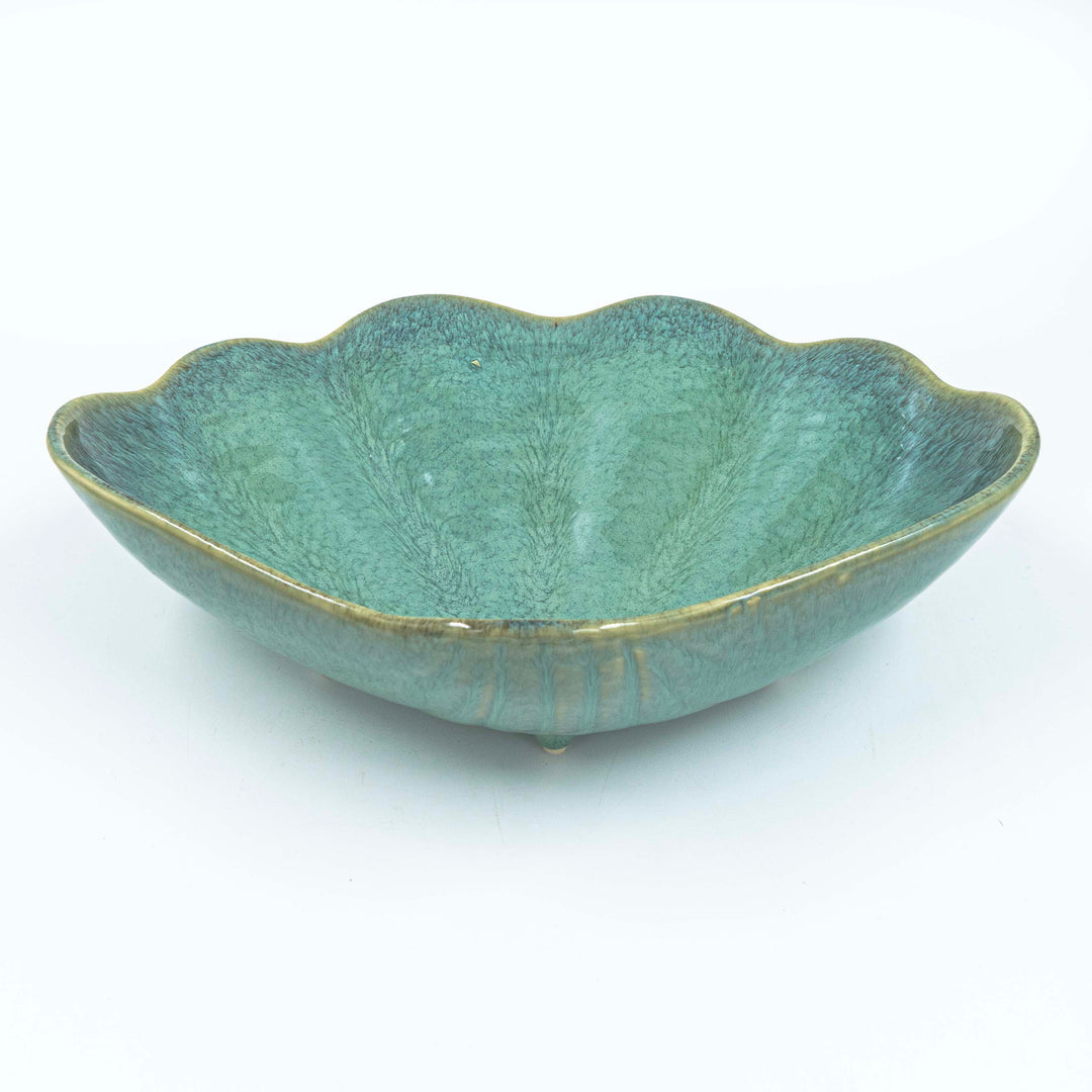 Mona Deep Curvy Serving Platter - Green