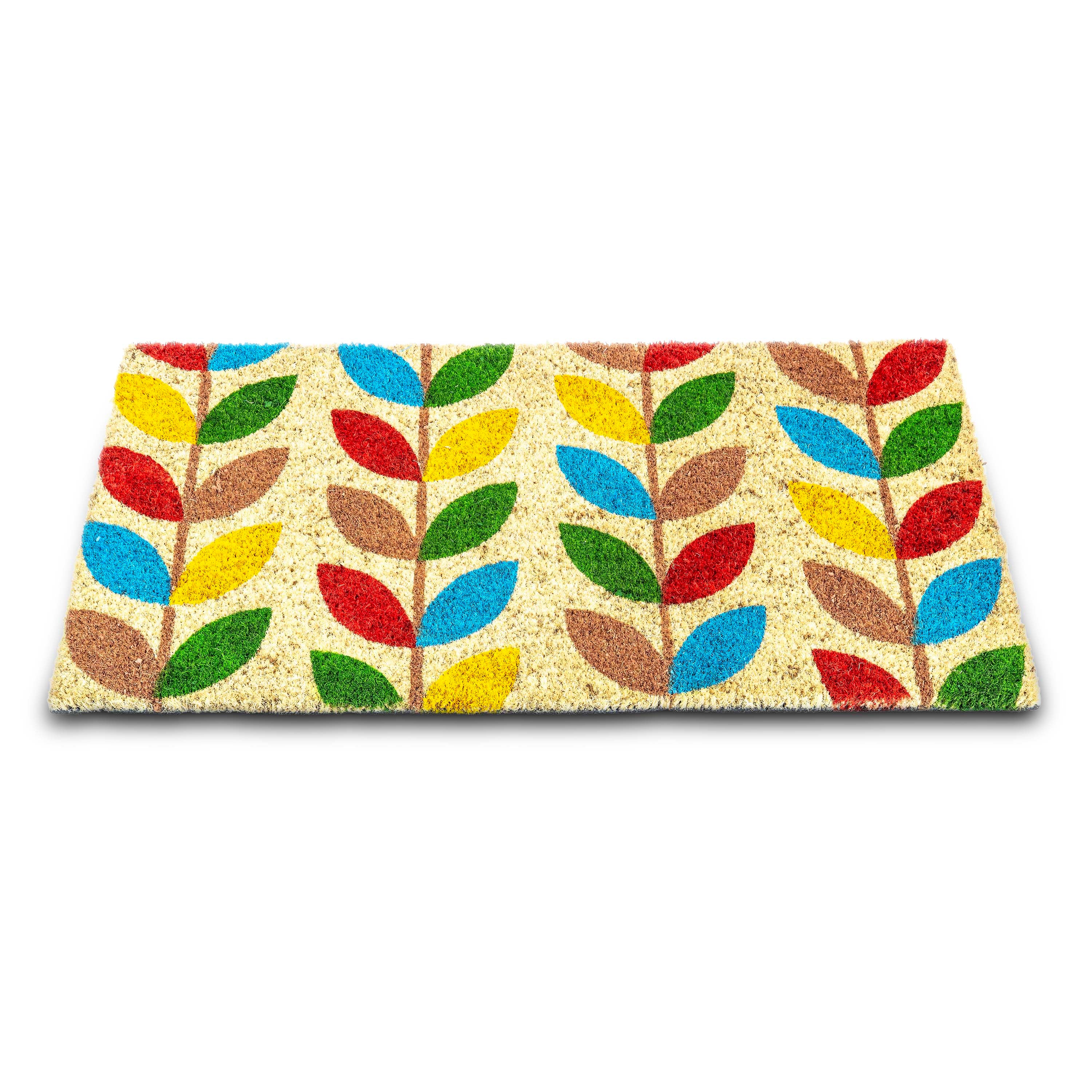 PVC Backed Coir Mat Leaf
