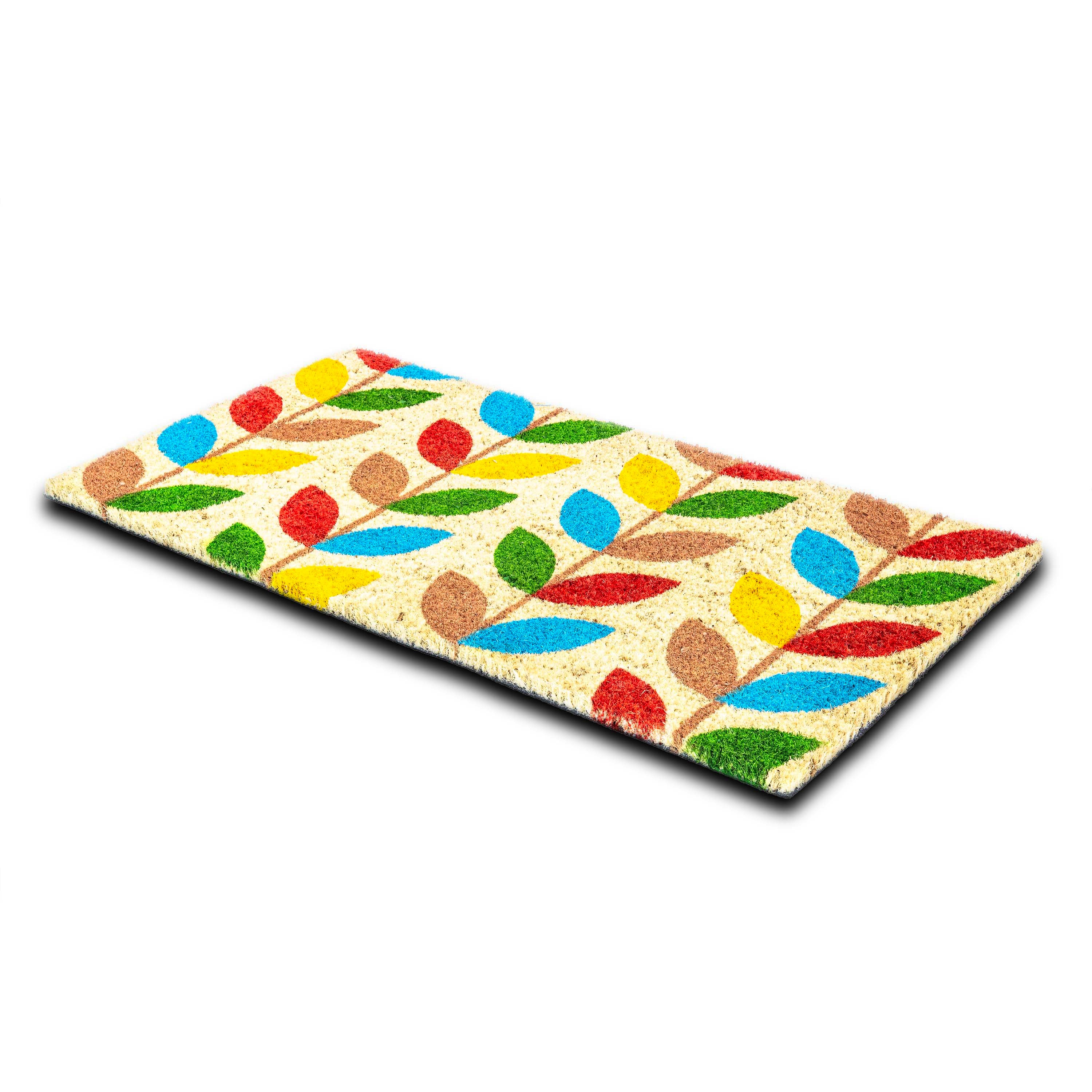 PVC Backed Coir Mat Leaf