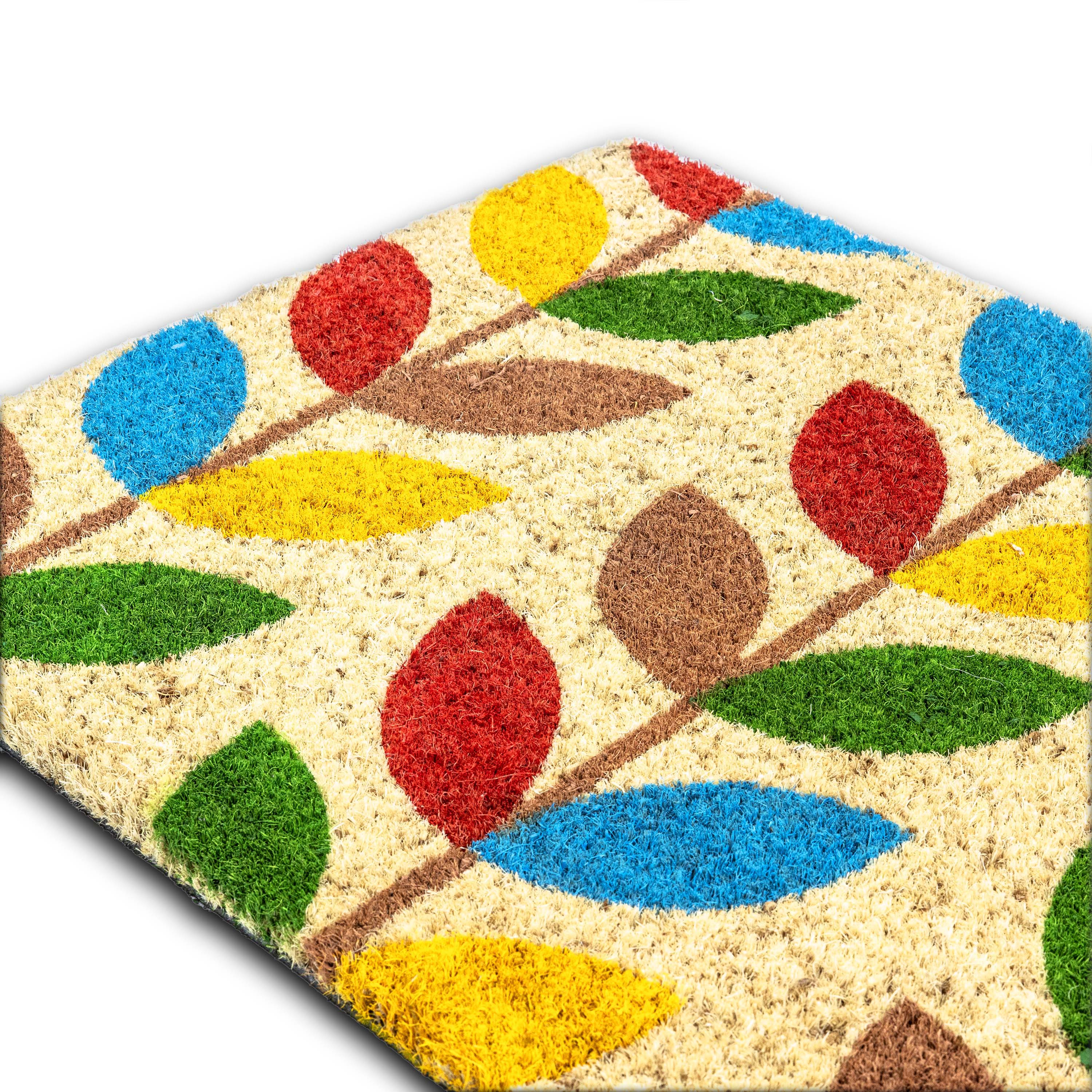 PVC Backed Coir Mat Leaf