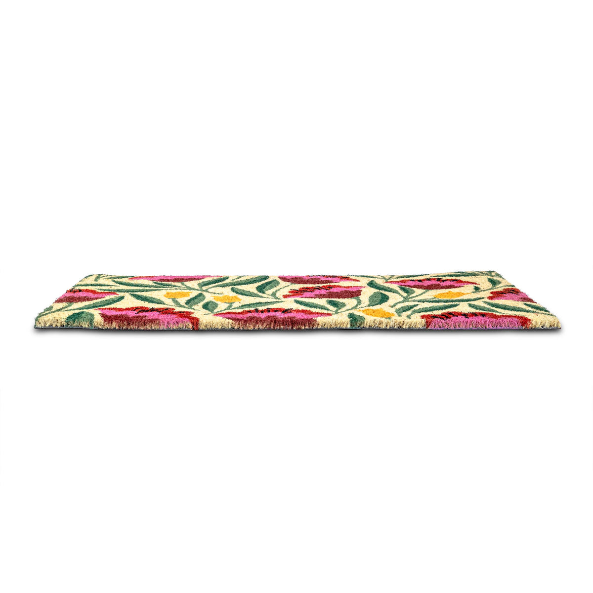PVC BACKED COIR MAT RED ROSE