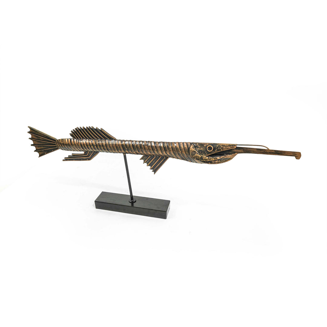 Garfish With Three Fins Decor With Stand - 5ft