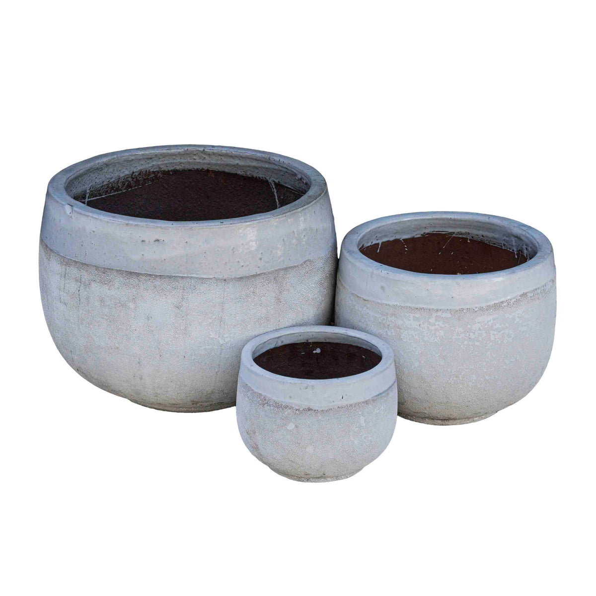 Knoss Ceramic Pot White