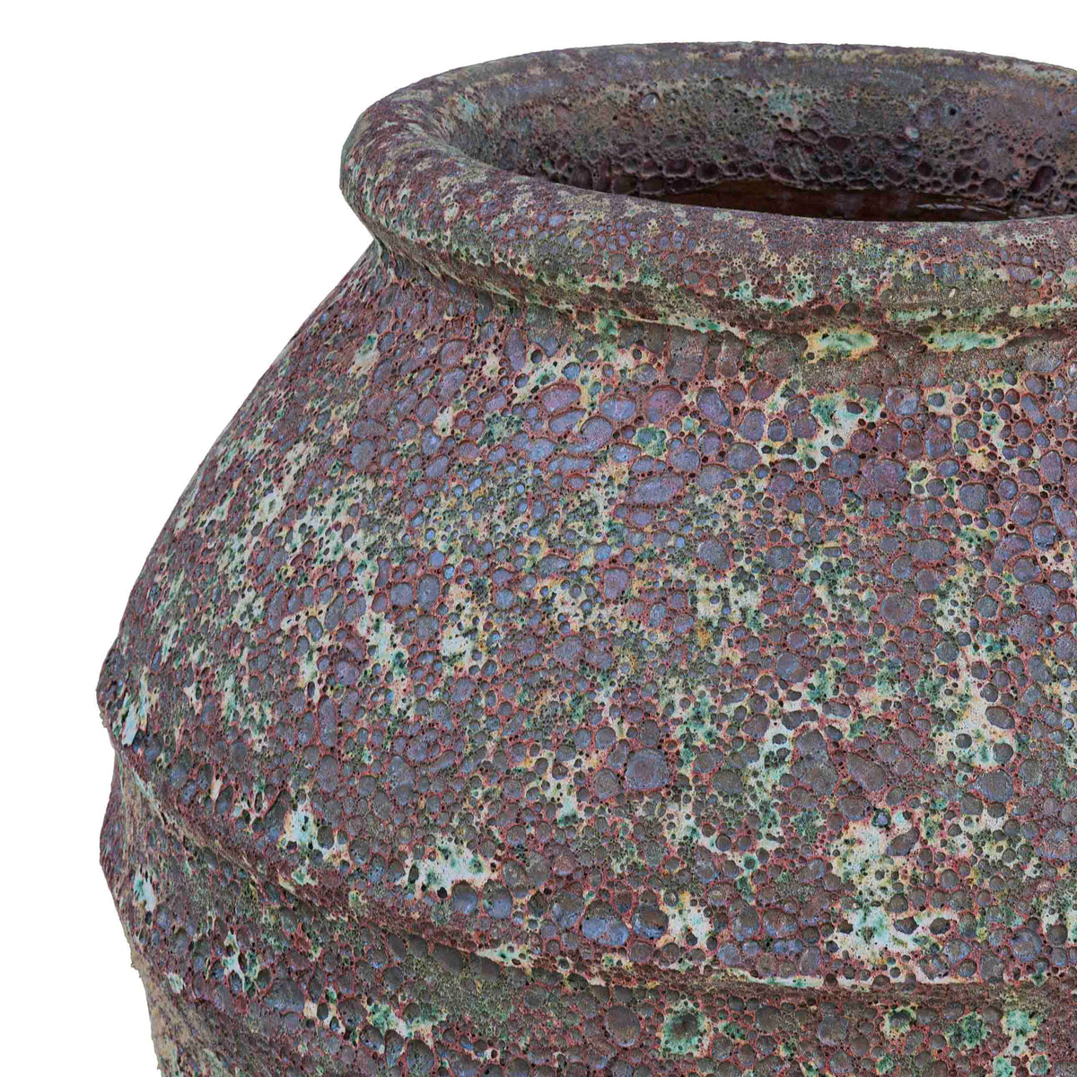 Antique Green Ceramic Pot (Large)