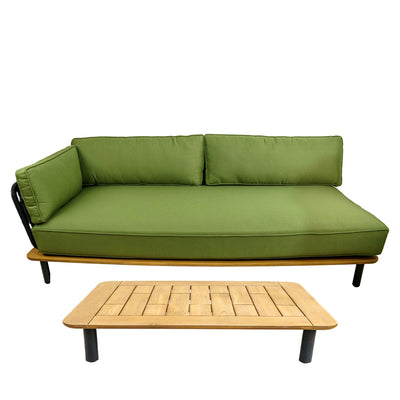 Buch Three Seater Right Corner Sofa Set with Table