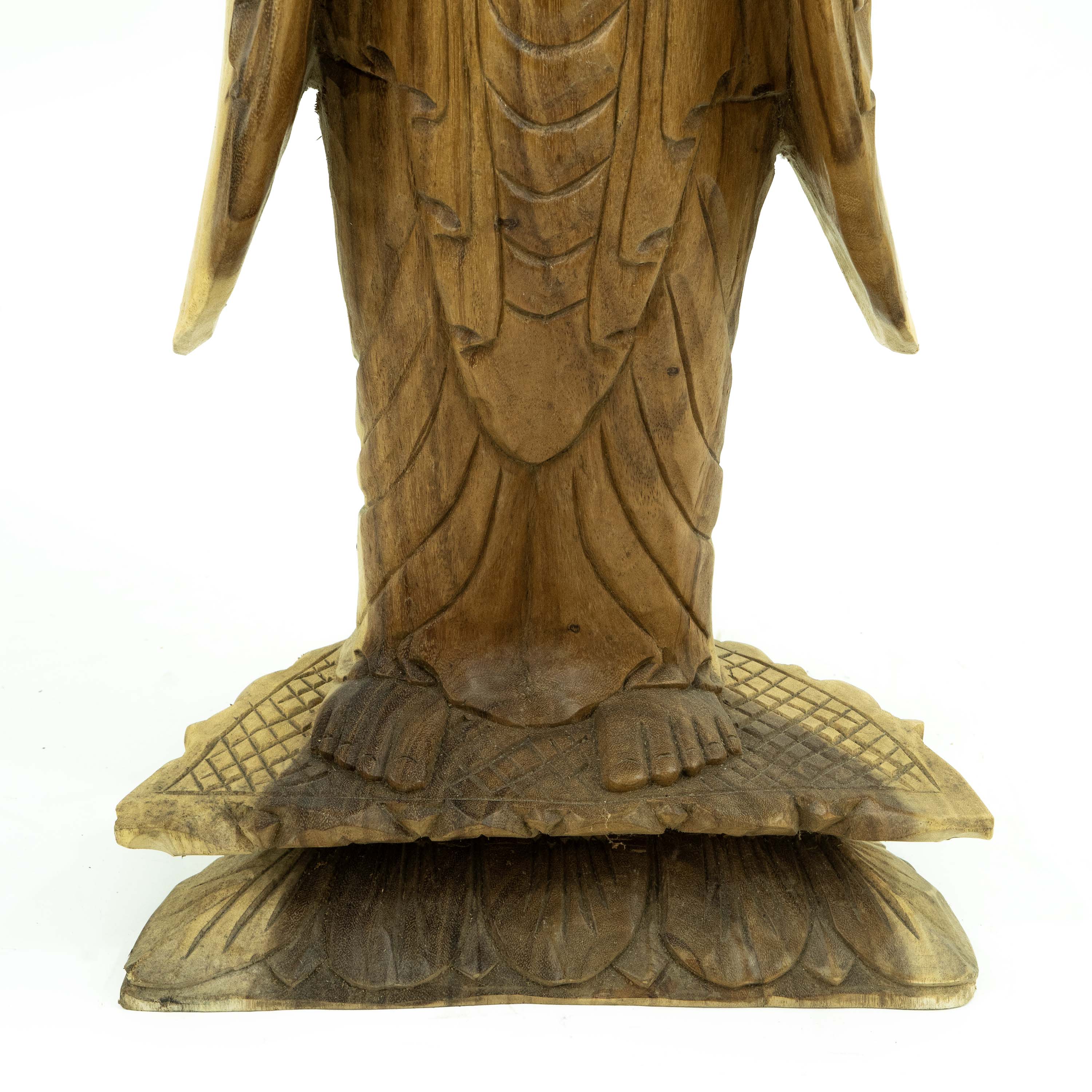 Suar Wooden Standing Buddha