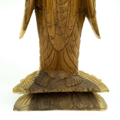 Suar Wooden Standing Buddha