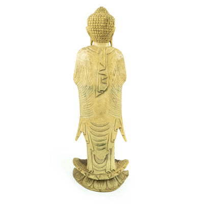 Suar Wooden Standing Buddha