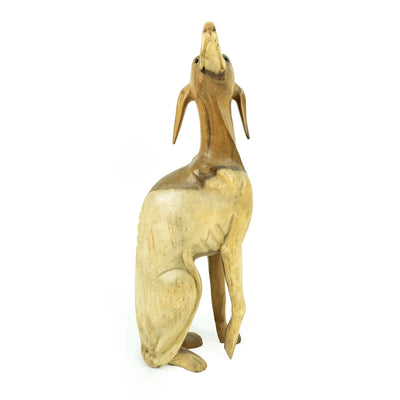 Suar Wooden Dog Statue