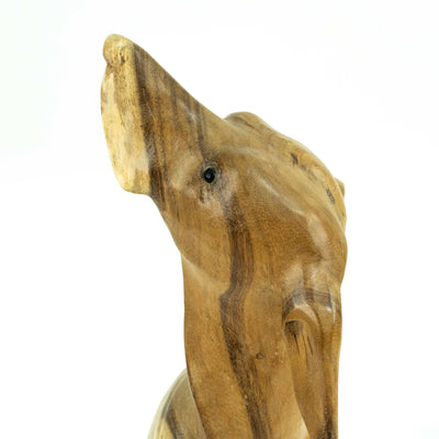 Suar Wooden Dog Statue