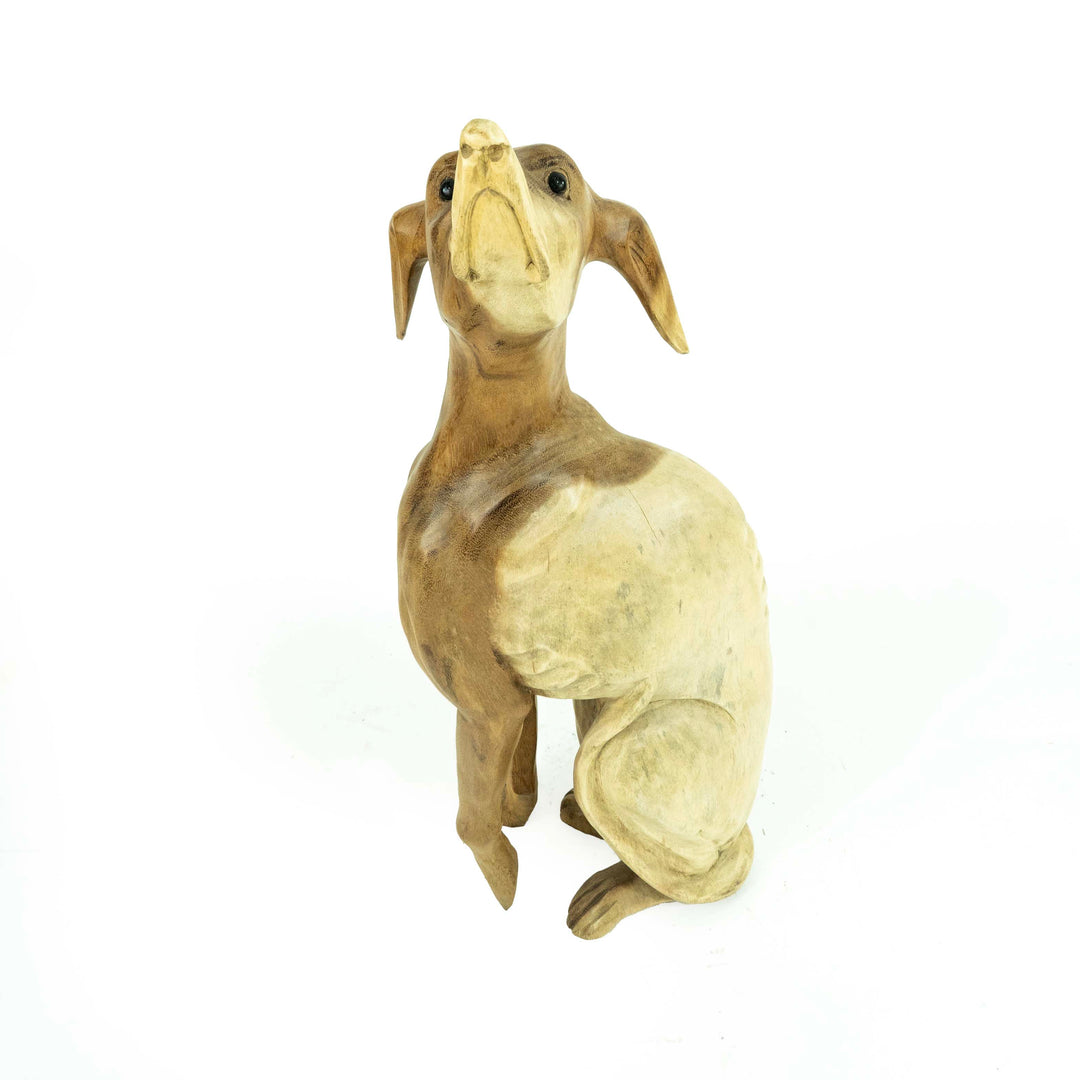 Suar Wooden Dog Statue