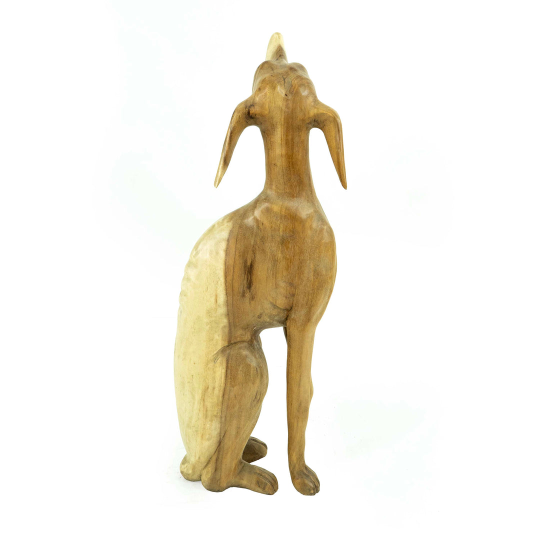 Suar Wooden Dog Statue