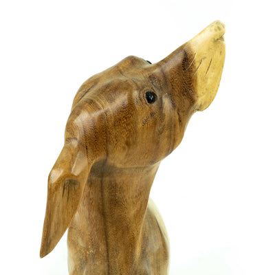 Suar Wooden Dog Statue