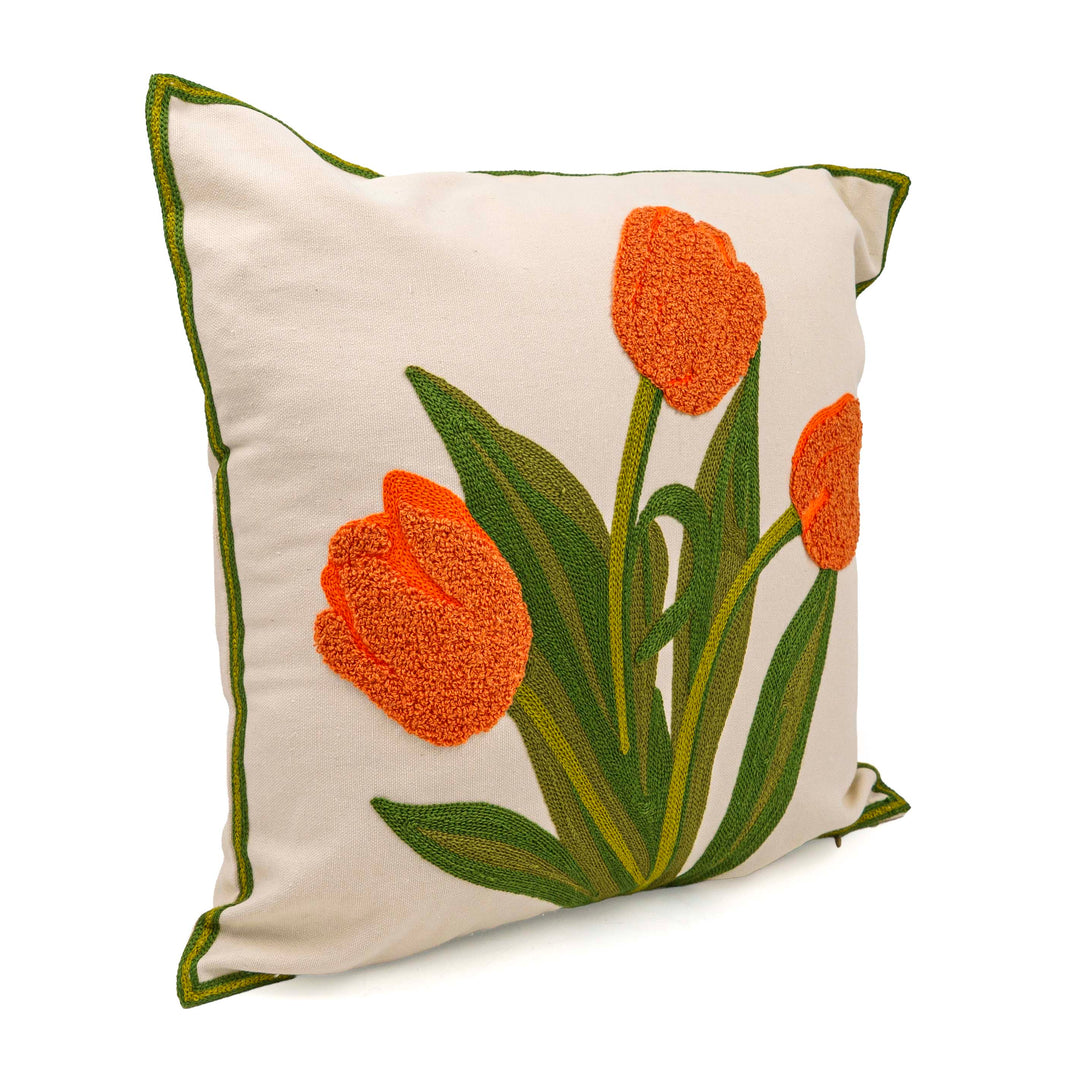 Blooming Plant Cushion Cover
