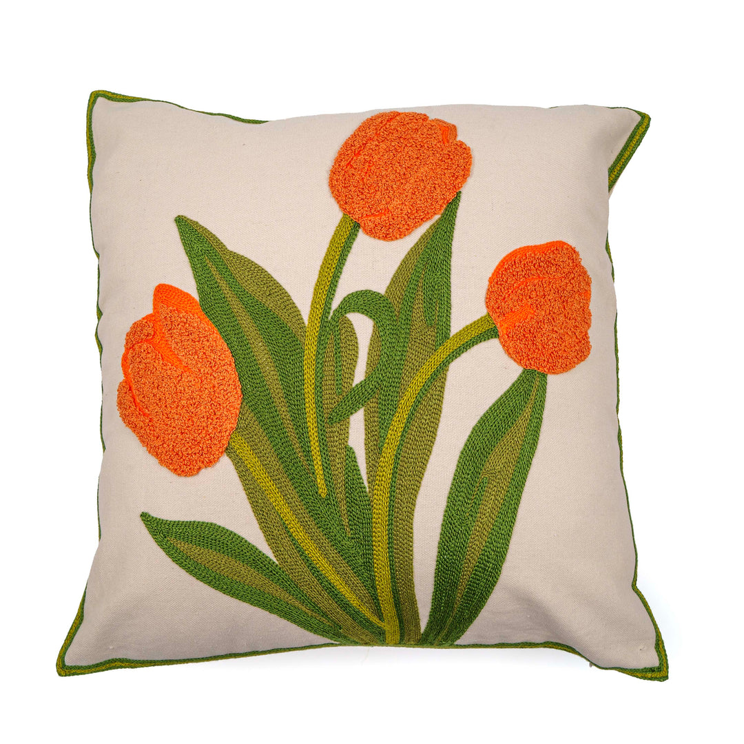 Blooming Plant Cushion Cover