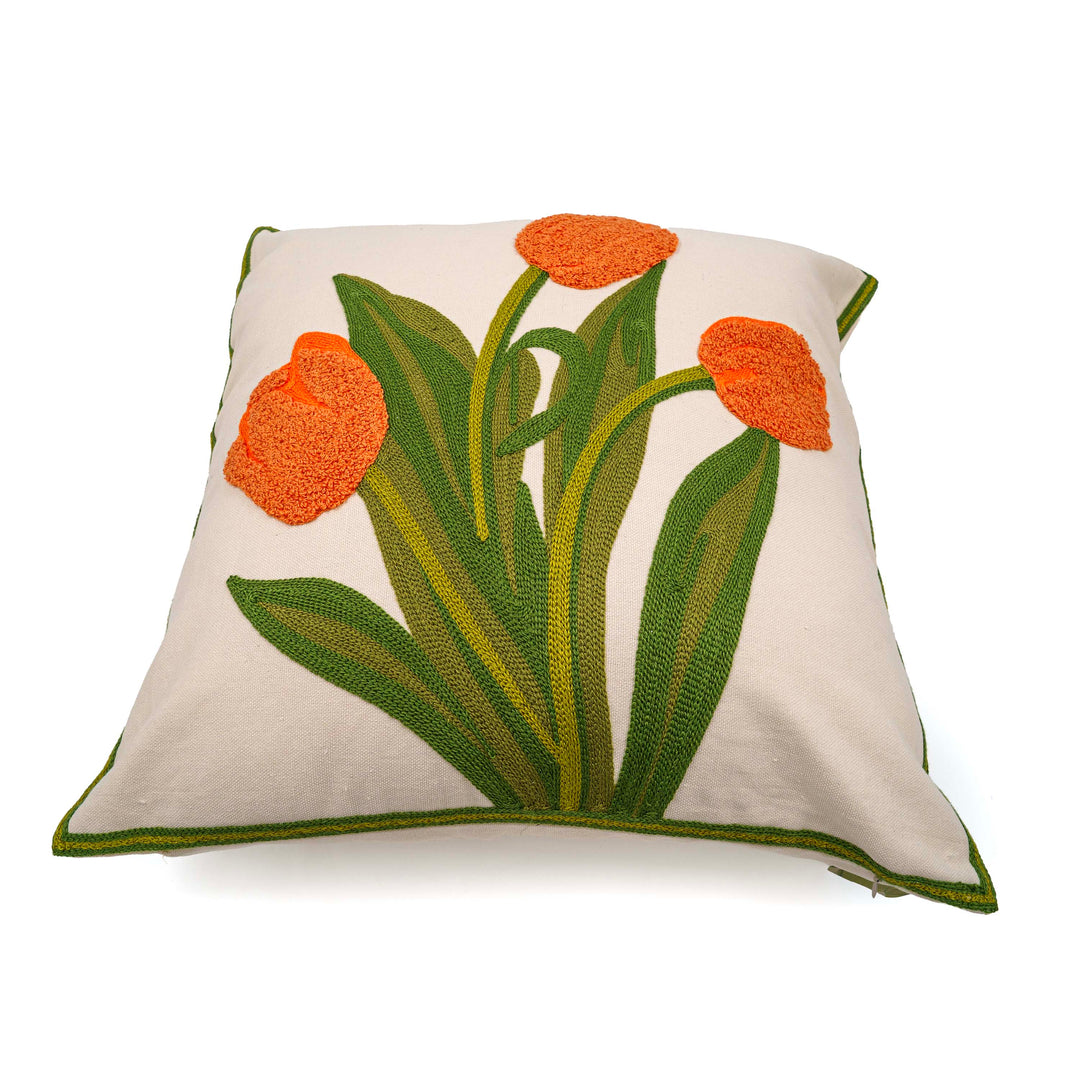 Blooming Plant Cushion Cover