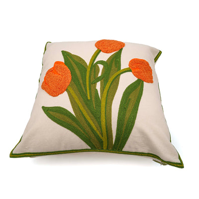 Blooming Plant Cushion Cover
