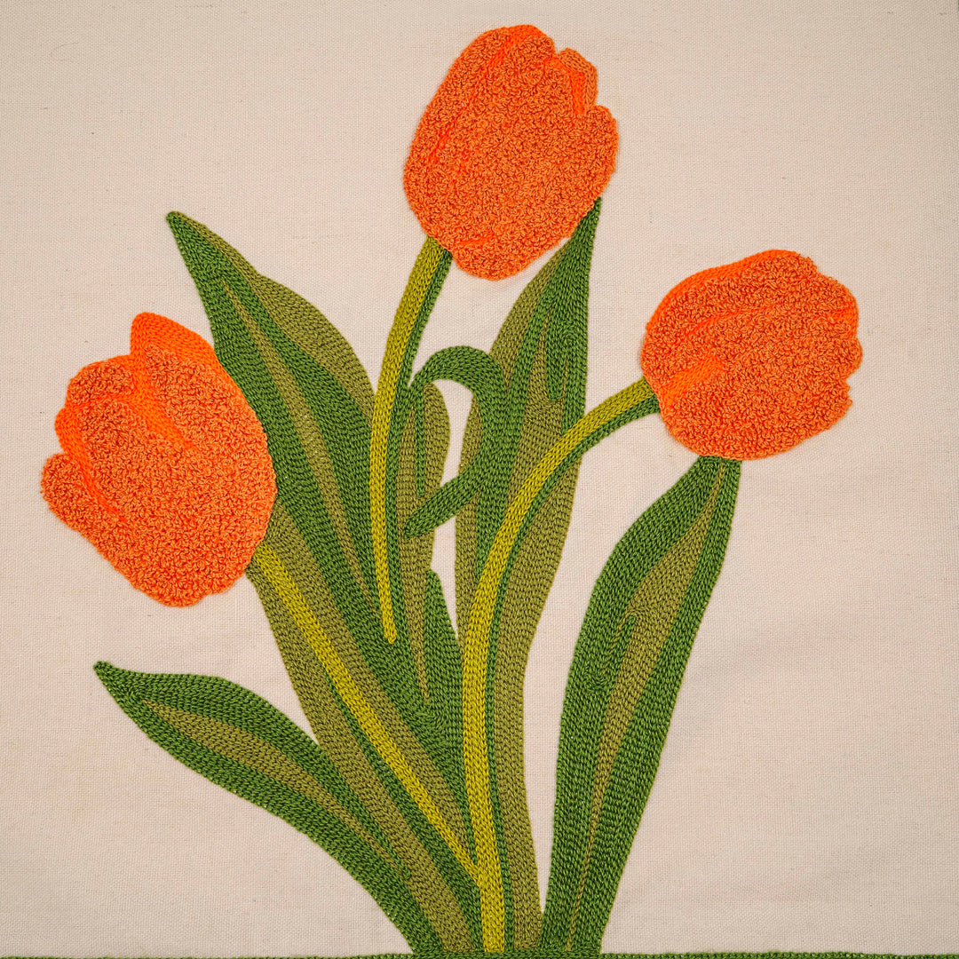 Blooming Plant Cushion Cover