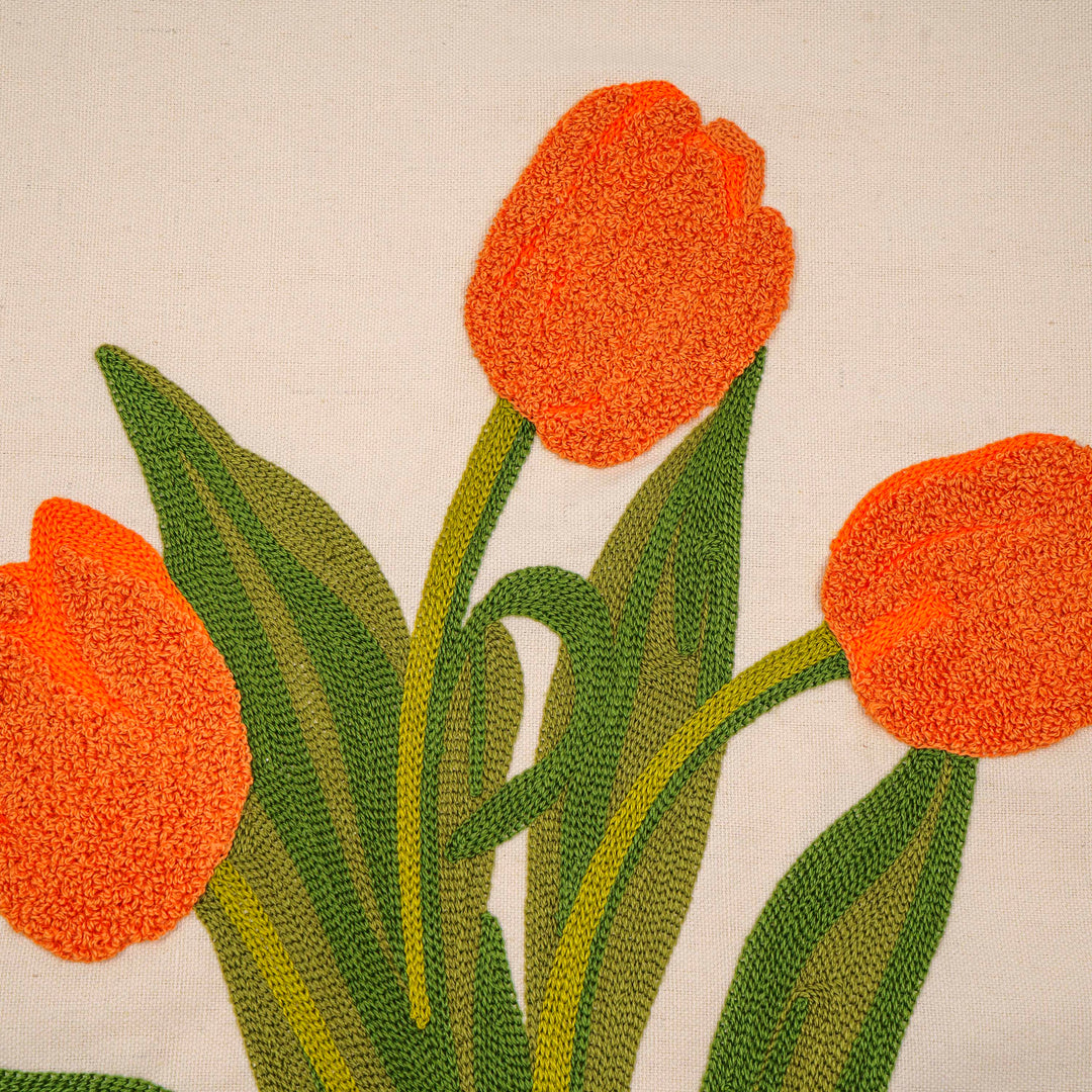 Blooming Plant Cushion Cover