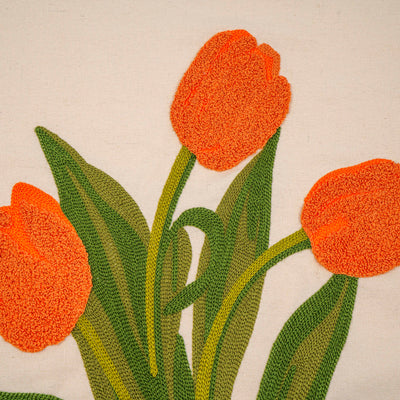 Blooming Plant Cushion Cover