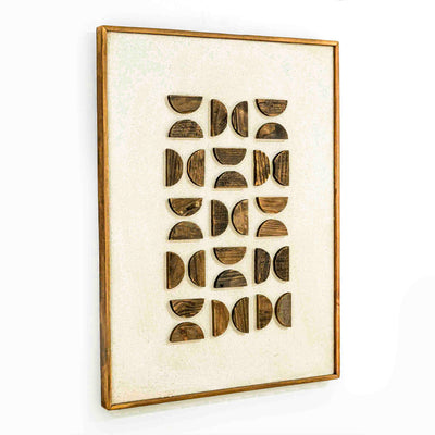 Recycled Pine Wall Art Beige